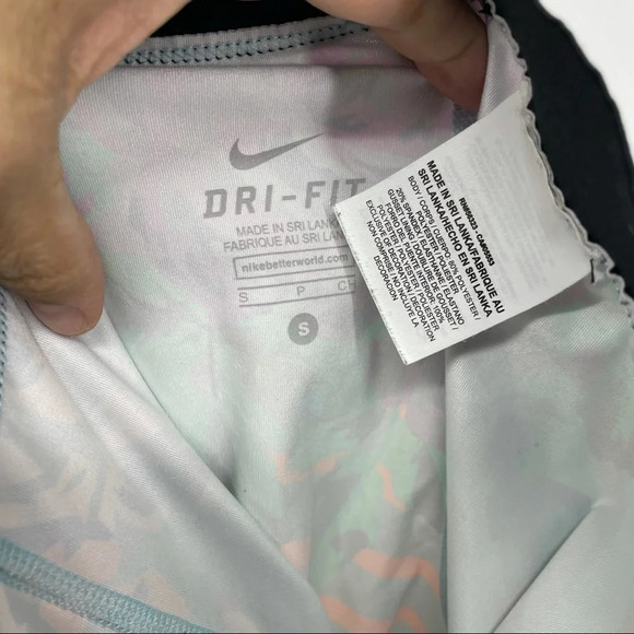 NIKE PRO Dri fit FLORAL running leggings small S - Picture 5 of 7